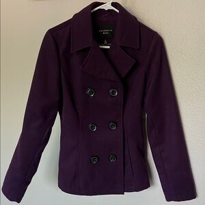 Celebrity Pink Women's Deep Purple Peacoat